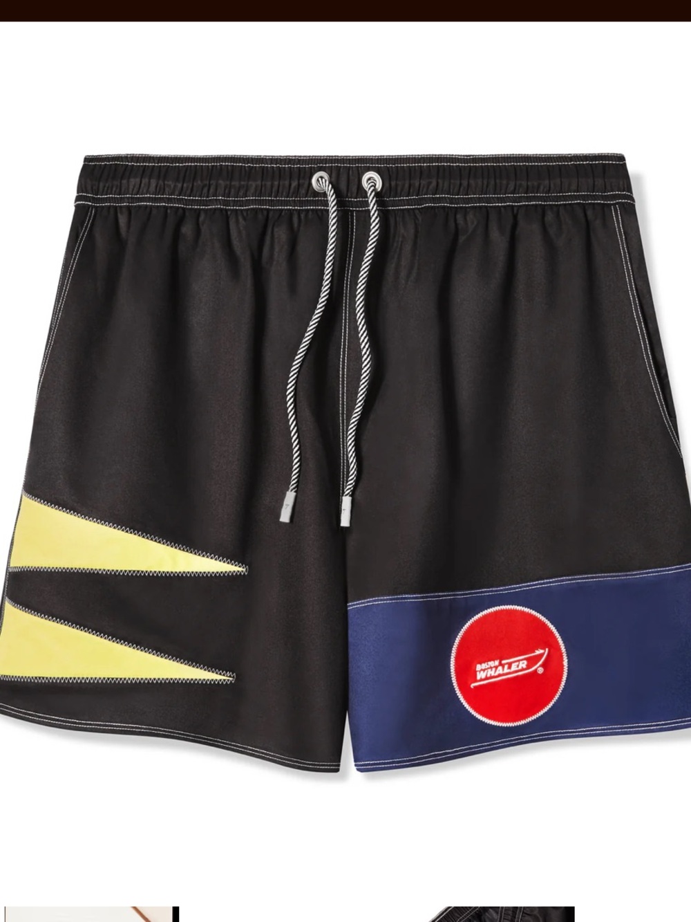 Tombolo Cream Terry Swim Board Shorts with Red Trim